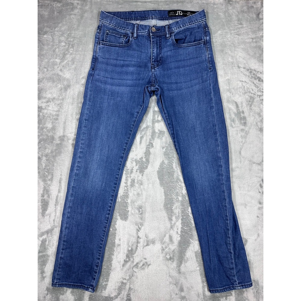 Armani Exchange J13 Slim Fit Blue Jeans Mens 30 Medium Wash 8NZJ13 Z884Z